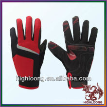 Durable Vente en gros Red Femmes M Size Polyester Windproof Cycling Gloves